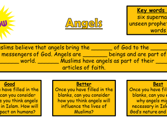 AQA A GCSE Islam Beliefs and Teachings Lesson 4 - Angels