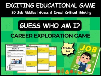 Career Exploration Game: "Who Am I?" Jobs & Occupations Activity | Vocational Skills Lesson
