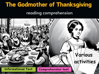 The Godmother of Thanksgiving: Sarah Josepha Hale's Legacy and Influence worksheets