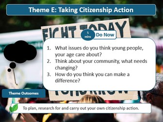 Edexcel Citizenship Theme E- Taking Citizenship Action