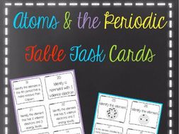 Atoms and the Periodic Table Task Cards
