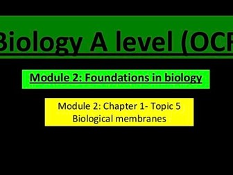 Biological membranes lesson (A level biology)