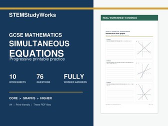 GCSE Simultaneous Equations Worksheets