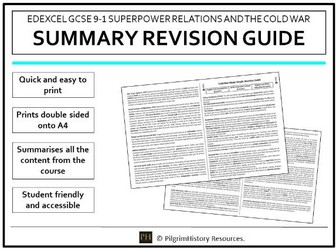 Cold War Revision Summary Guide