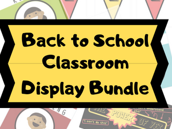Back to School Classroom Display Bundle