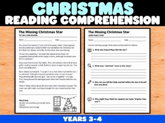 Christmas Reading Comprehension Years 3–4 | Differentiated Fiction & Non-Fiction