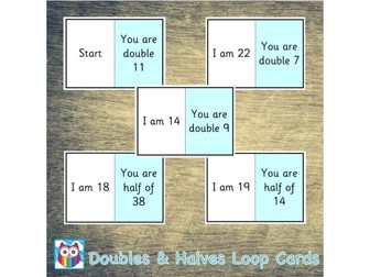 Doubles and Halves Loop Cards