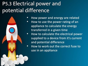 P5.3 Electrical power and potential difference