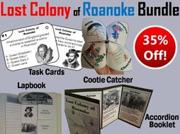 The Lost Colony of Roanoke Task Cards and Activities Bundle