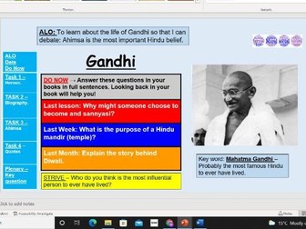 Gandhi and Ahimsa.