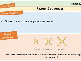 Pattern Sequences (Year 7) - Full Lesson