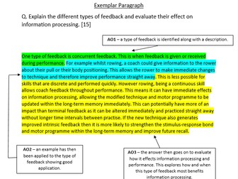 AQA A level PE - Exemplar material package