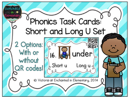 Phonics Task Cards: Short and Long U