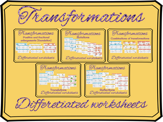 Transformations differentiated worksheets
