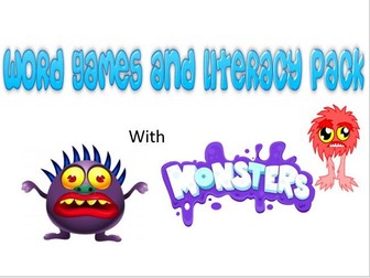 Word Games, Literacy and Monsters Resource Bundle