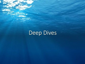Deep Dive  presentation for Staff Meetings