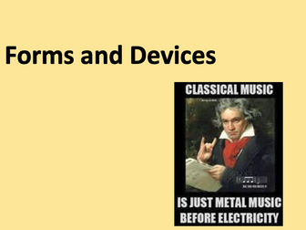 GCSE Eduqas Music - AoS 1 - Forms and Devices
