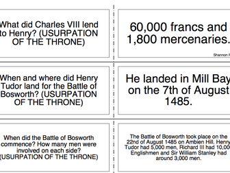 AQA HISTORY TUDORS FLASHCARDS