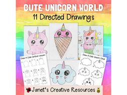 Cute Unicorn World Directed Drawing