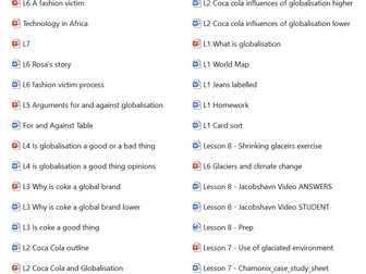 Globalisation Unit of Work - KS3 Geography