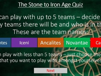 Stone Age to Iron Age KS2 Quiz
