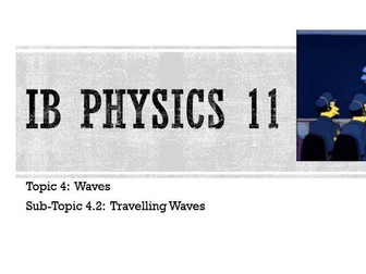 IB DP Physics Notes: 4.2 Travelling Waves