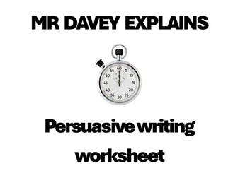 Persuasive writing worksheet