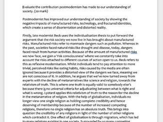 Top band AQA A-level Sociology essays