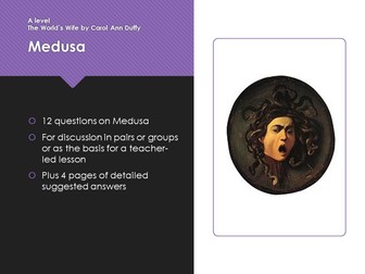 Medusa by Carol Ann Duffy: 12 questions with answers