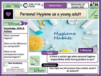 Personal Hygiene Sixth Form PSHE