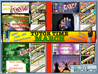 Tutor time activities - March