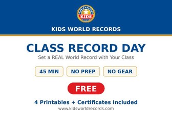 Class Record Day: No-Prep World Record Activity | FREE Printables & Certificates