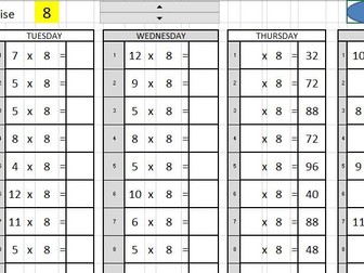 Morning Tables Practice