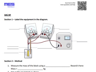 GCSE Physics AQA Topic 1: Specific Heat Capacity Required Practical Worksheet
