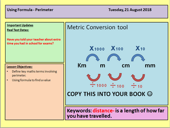 Perimeter Lesson Functional Skills maths
