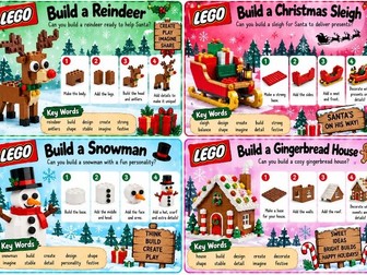 Christmas Themed Build Challenge Cards for Lego, K’nex and Makedo