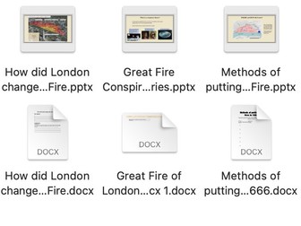 Six Lessons on Great Fire of London (Powerpoints and Worksheets)