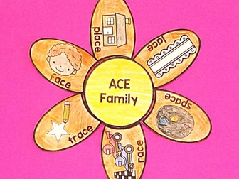 ACE Words Flower Craft - A CVCe Craftivity