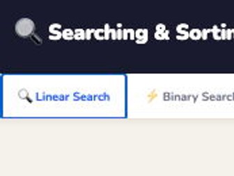 Searching and Sorting - KS4/5