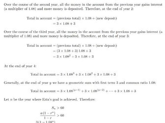 Geometric Sequence Worksheets