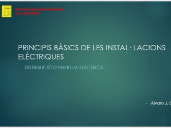 Tema Principis bàsics instal·lacions elèctricques