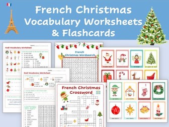 French Christmas Vocabulary Worksheets