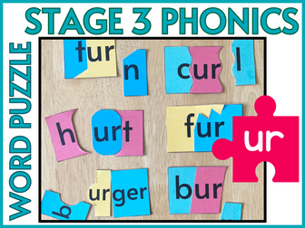 Stage 3 Phonics ur Word Puzzle