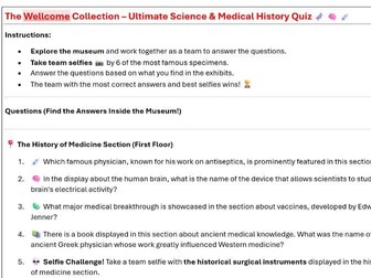 The Wellcome Museum London Quiz