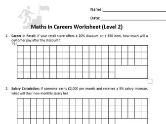 Maths In Careers Question Sheets