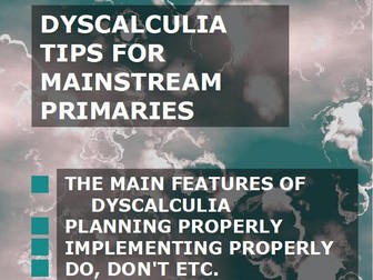 Dyscalculia Tips for Mainstream Primaries