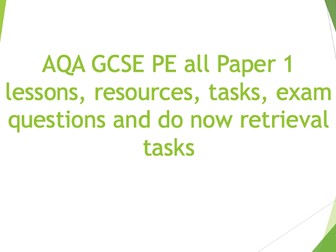AQA GCSE PE - Musculoskeletal System - lessons, resources, retrieval, exam Qs and  answers