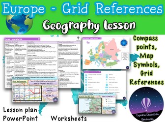 Exploring Europe: Grid References, Compass Directions and Map Symbols - Outstanding Geography Lesson