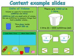 measuring capacity year 2 powerpoint and worksheets teaching