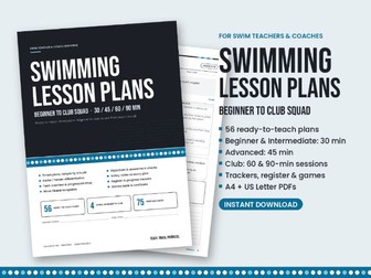 FREE Swimming Lesson Plan: Beginner Lesson + Template (PE)